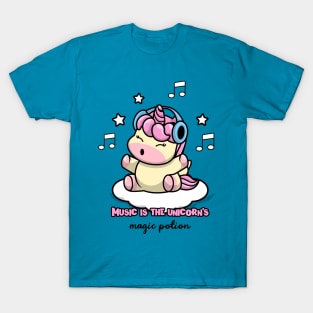 Music Is The Unicorn's Magic Power T-Shirt